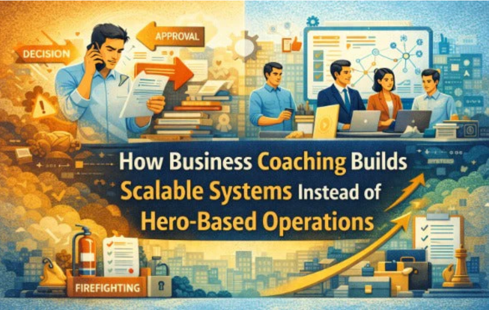 How Business Coaching Builds Scalable Systems Instead of Hero-Based Operations